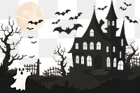 PNG Halloween illustration background decoration.