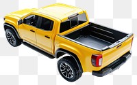 PNG Bold yellow pickup truck vehicle modern rear.