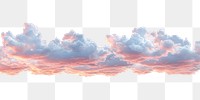 PNG Aesthetic evening sky weather nature cloud.