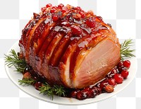 PNG Glazed ham thanksgiving glazed dish.