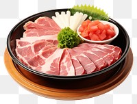 PNG Fresh sliced pork platter presentation