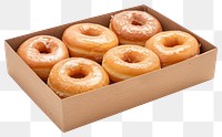 PNG 6 glaze doughnuts in a box sweets donuts confectionery.