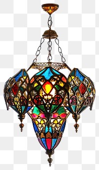 PNG Colorful stained glass chandelier