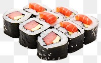 PNG Fresh sushi rolls with salmon