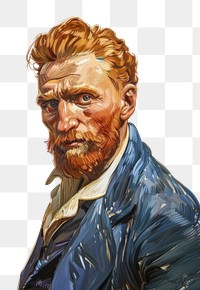 PNG Vincent Van gogh painting portrait art.