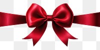 PNG Red bow with ribbon illustration decoration holiday.