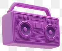 PNG Chubby boombox illustration purple radio.