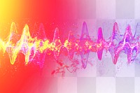 PNG A digital sound wave lights background vibrant.