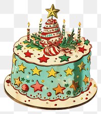 PNG Cake illustration christmas dessert.