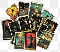 PNG A tarot deck art collage vintage.