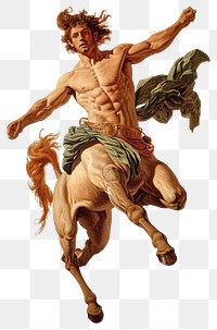 PNG A centaur galloping art mythology painting.