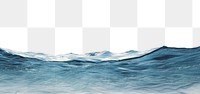 PNG Water wave underwater deep blue ocean scenery nature waves.