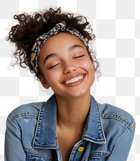 PNG Young woman with a lively headband smile youthful.