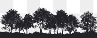 PNG Forest silhouette illustration forest trees.