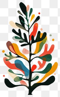 PNG Abstract christmas tree illustration painting colorful.