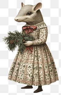 PNG Armadillo animal illustration christmas.