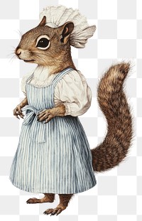 PNG Squirrel animal drawing vintage.