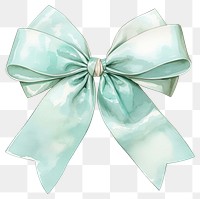 PNG Mint green pastel coquette bow watercolor ribbon tie.