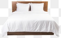 PNG A hotel bed furniture pillow luxury. AI generated Image by rawpixel.