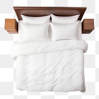 PNG A hotel bed furniture pillow linen. 