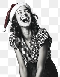 PNG Laughing happy woman hat.