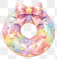 PNG Donut illustration sweets pastel.