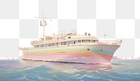 PNG Modern yacht vehicle cloud ship.