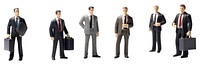 PNG Businessmen briefcase figurine adult. 