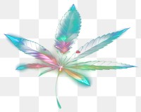 PNG Cannabis background leaf neon.