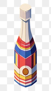 PNG A champagne bottle illustration colors geometric.