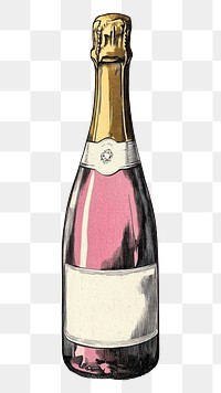 PNG A champagne bottle illustration background beverage.