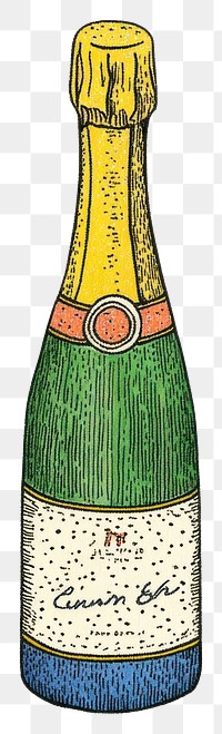 PNG A champagne bottle illustration drink celebration.