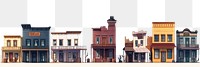 PNG Cowboy town building border buildings architecture illustration.