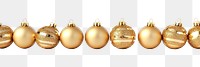 PNG Christmas gold ornament border ornaments accessories celebration.