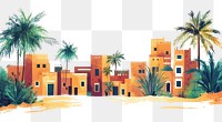 PNG Oasis town building border buildings architecture illustration.