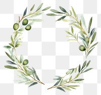 PNG Olive branch circle border wreath plant food.