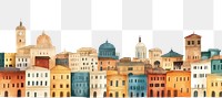 PNG Rome town building border buildings architecture illustration.