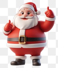 PNG A Happy Santa Claus making thumb up illustration christmas character.