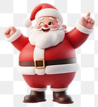 PNG A Happy Santa Claus dancing illustration christmas character.