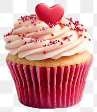 PNG An isolated valentine cupcake dessert food confectionery.