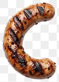 PNG An isolated one pork grilled sausage food meat grilling.