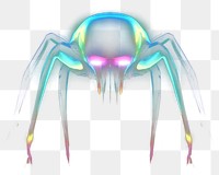 PNG Sci-fi creature spider neon glow.