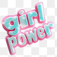 PNG Sparkling power text girl.