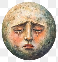 PNG Mercury face illustration watercolor.