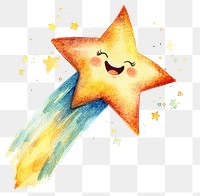 PNG Shooting star illustration watercolor celestial.