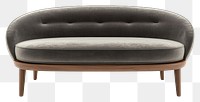 PNG Modern long oval couch furniture velvet contemporary.