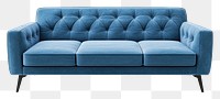 PNG Modern couch furniture blue contemporary.