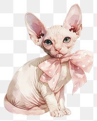 PNG Coquette Siamese illustration pink cat.