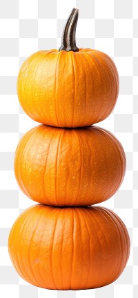 PNG Stack of 3 pumpkins background white white background.