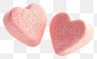 PNG Two light pink heart marshmallows background floating floating marshmallows.